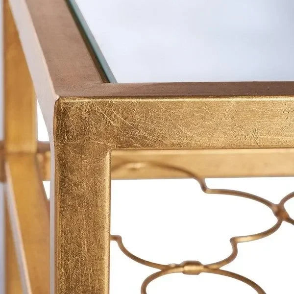 Hanzel Metal Accent Table in Gold Leaf - The Mayfair Hall