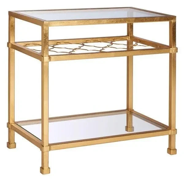 Hanzel Metal Accent Table in Gold Leaf - The Mayfair Hall