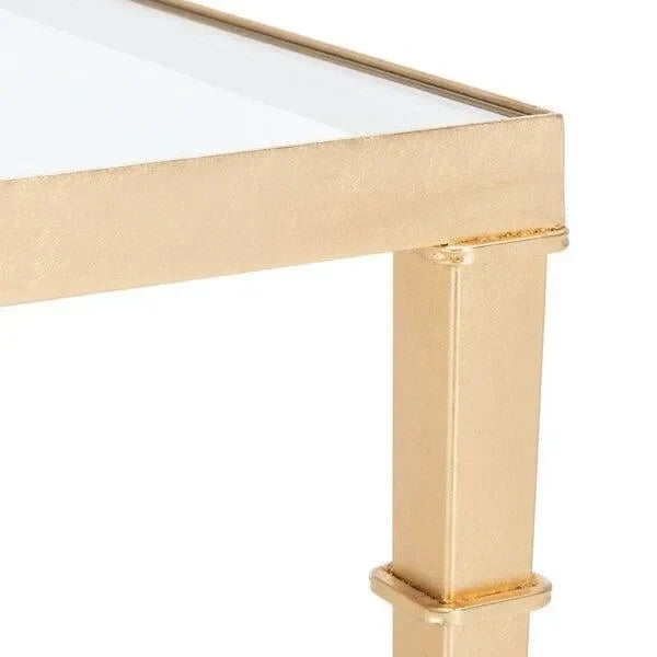 Mendez Metal Accent Table in Gold - The Mayfair Hall