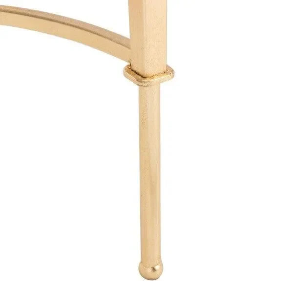 Mendez Metal Accent Table in Gold - The Mayfair Hall