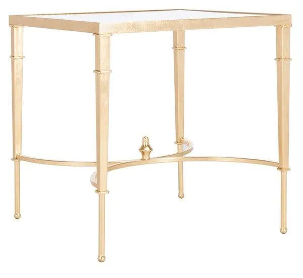 Mendez Metal Accent Table in Gold - The Mayfair Hall