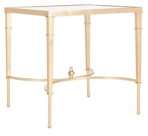 Mendez Metal Accent Table in Gold - The Mayfair Hall