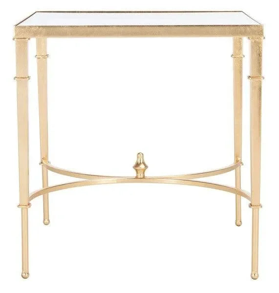 Mendez Metal Accent Table in Gold - The Mayfair Hall