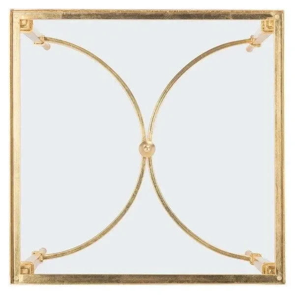 Mendez Metal Accent Table in Gold - The Mayfair Hall