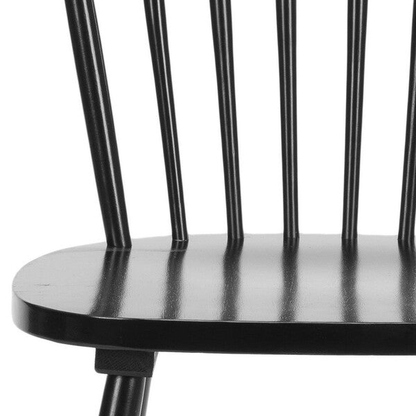 Parker 17'' Spindle Wood Dining Chair in Black (Set of 4)