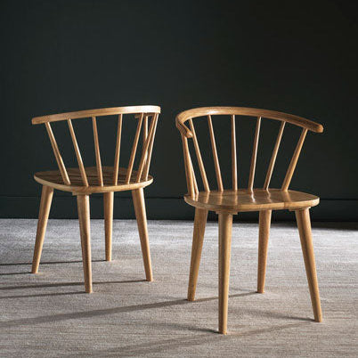 Ceres Spindle Back Dining Chair in Natural (Set of 2)