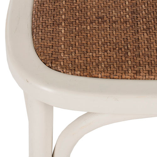 Franklin X Back Farmhouse Dining Chair in Antique White (Set of 2)