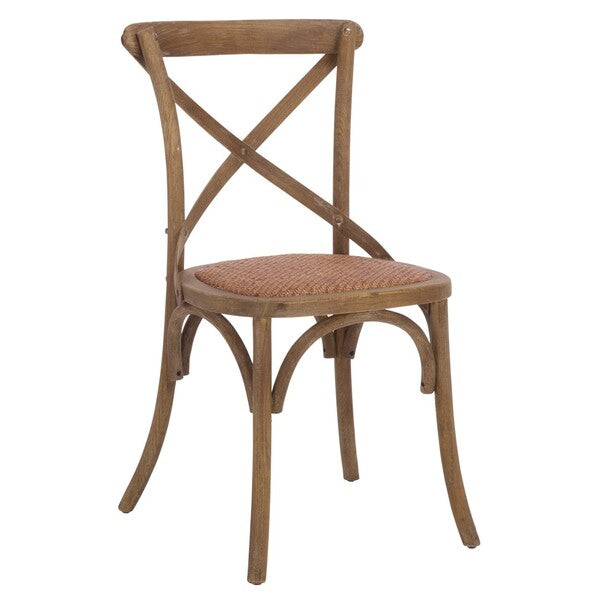 Franklin X Back Farmhouse Dining Chair in Weathered Gray (Set of 2)