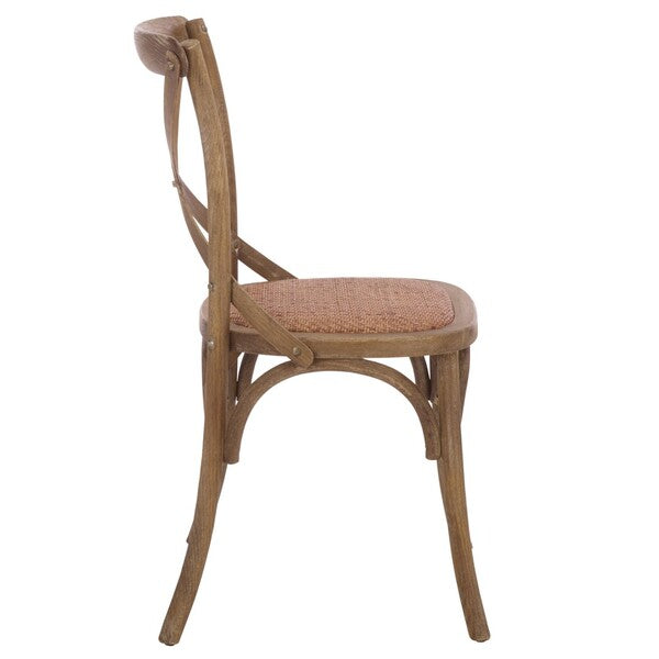 Franklin X Back Farmhouse Dining Chair in Weathered Gray (Set of 2)