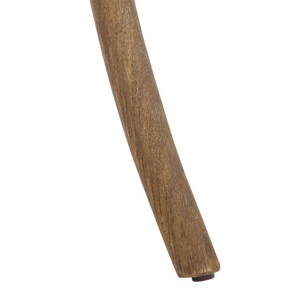 Franklin Oak Counter Stool in Weathered Grey with Rattan Seat