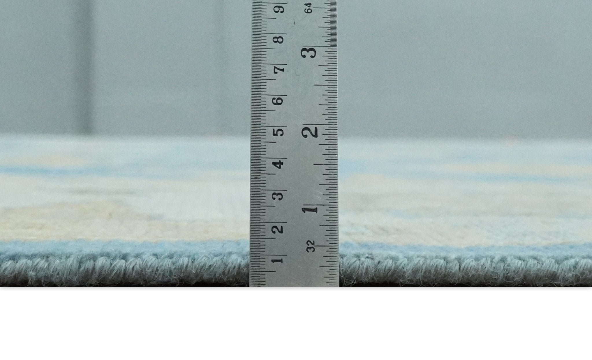 Blue, Silver and Brown Hand Knotted Traditional Oushak wool Rug