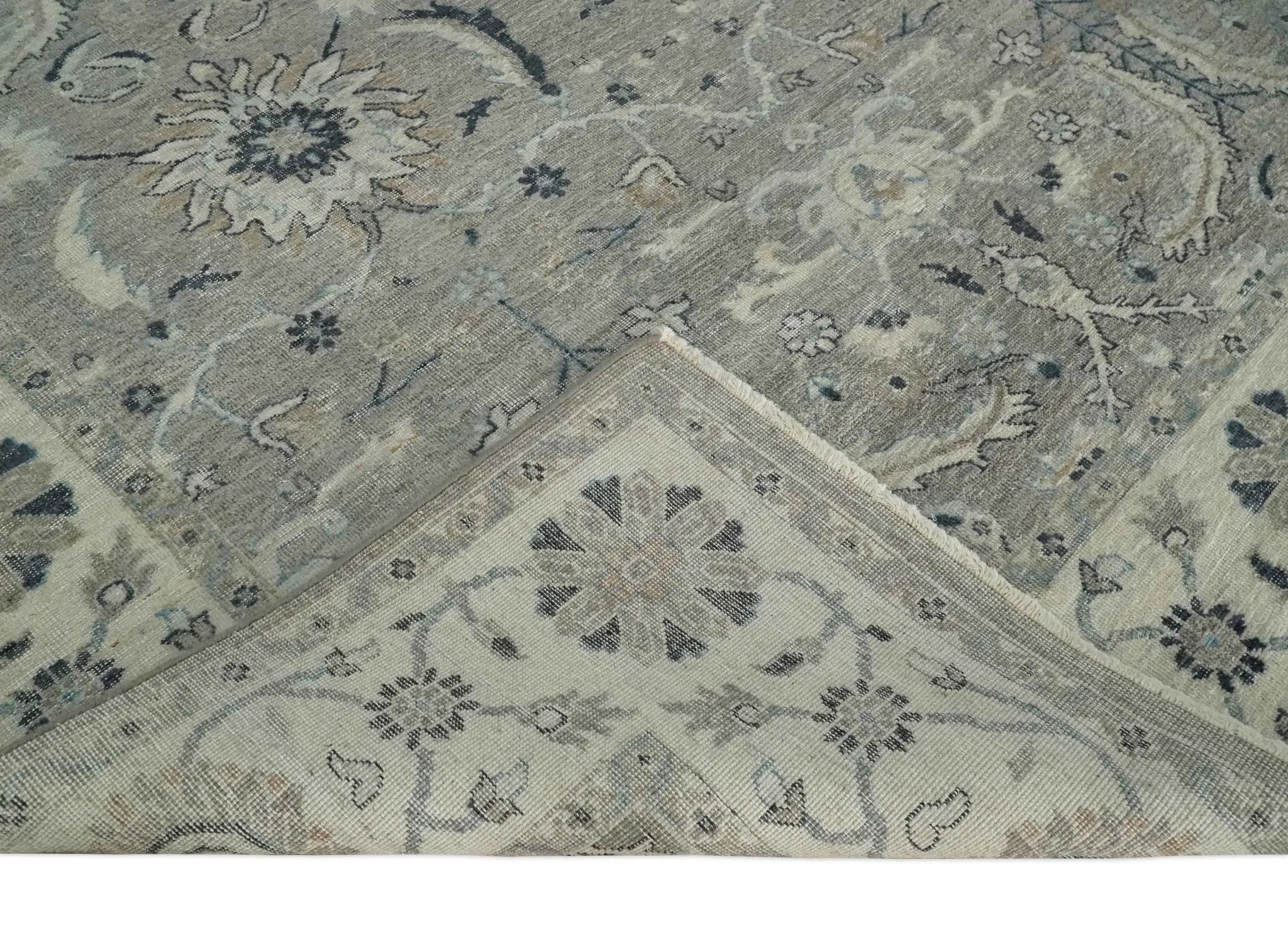 Antique Distressed Brown and Beige 5x8, 6x9, 8x10 and 9x12 Hand Knotted Traditional Persian Vintaage Wool Rug | TRD2360 - The Rug Decor