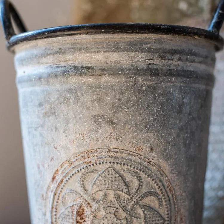 Antique Floral Carving Iron Flower Pot - The Mayfair Hall