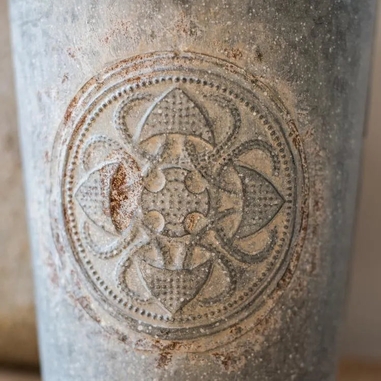 Antique Floral Carving Iron Flower Pot - The Mayfair Hall