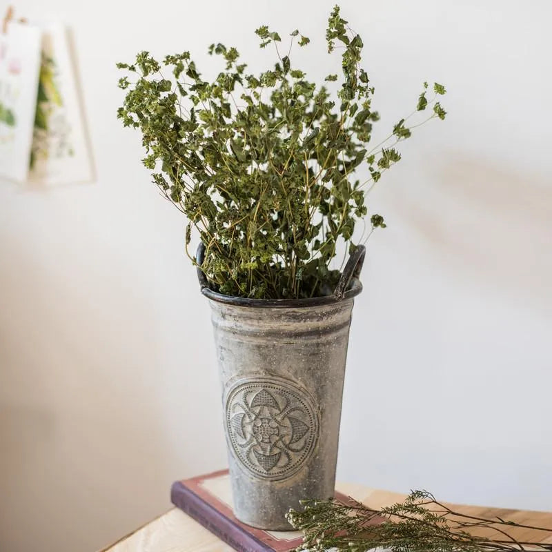 Antique Floral Carving Iron Flower Pot - The Mayfair Hall