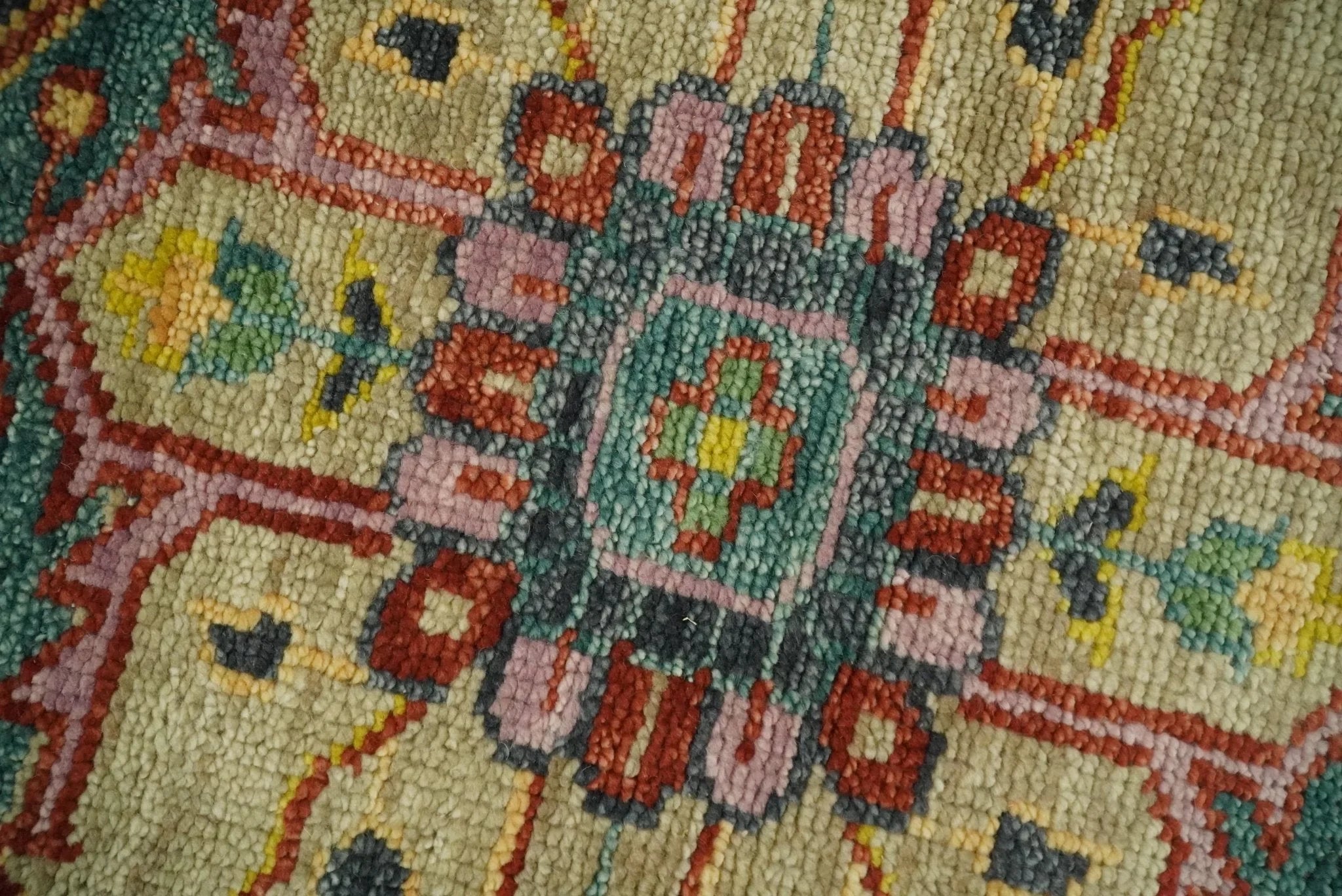 Antique Moss 5x8, 6x9, 8x10, 9x12, 10x14 and 12x15 Green and Pink Traditional Persian Wool Area Rug | TRDCP702 - The Rug Decor