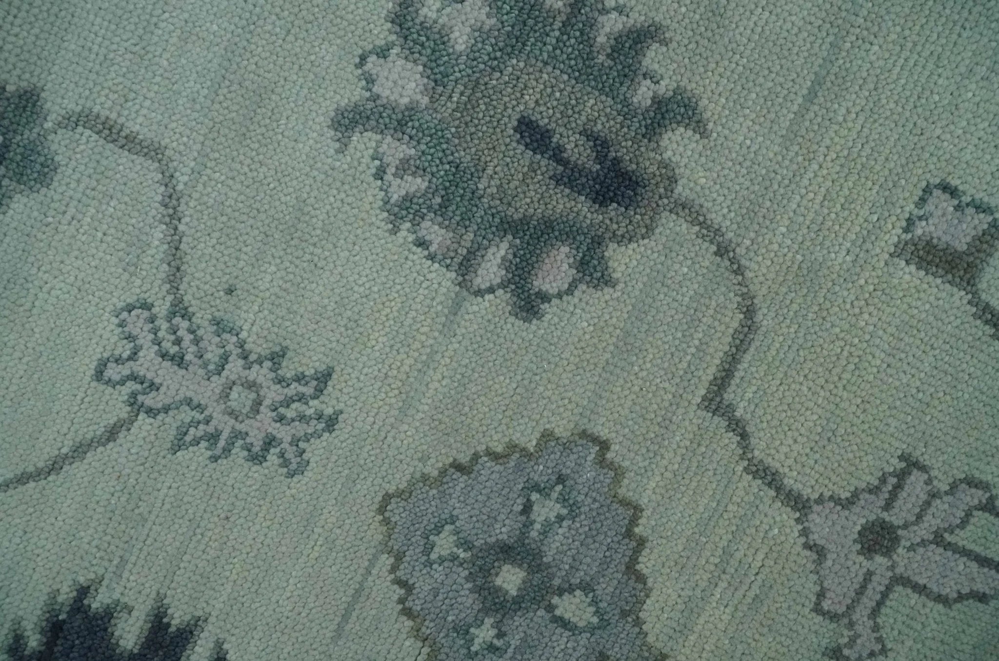 Antique multi size 6x9, 8x10, 9x12 Hand Knotted Oushak Beige and Silver Traditional Persian Area Rug | NT29 - The Rug Decor