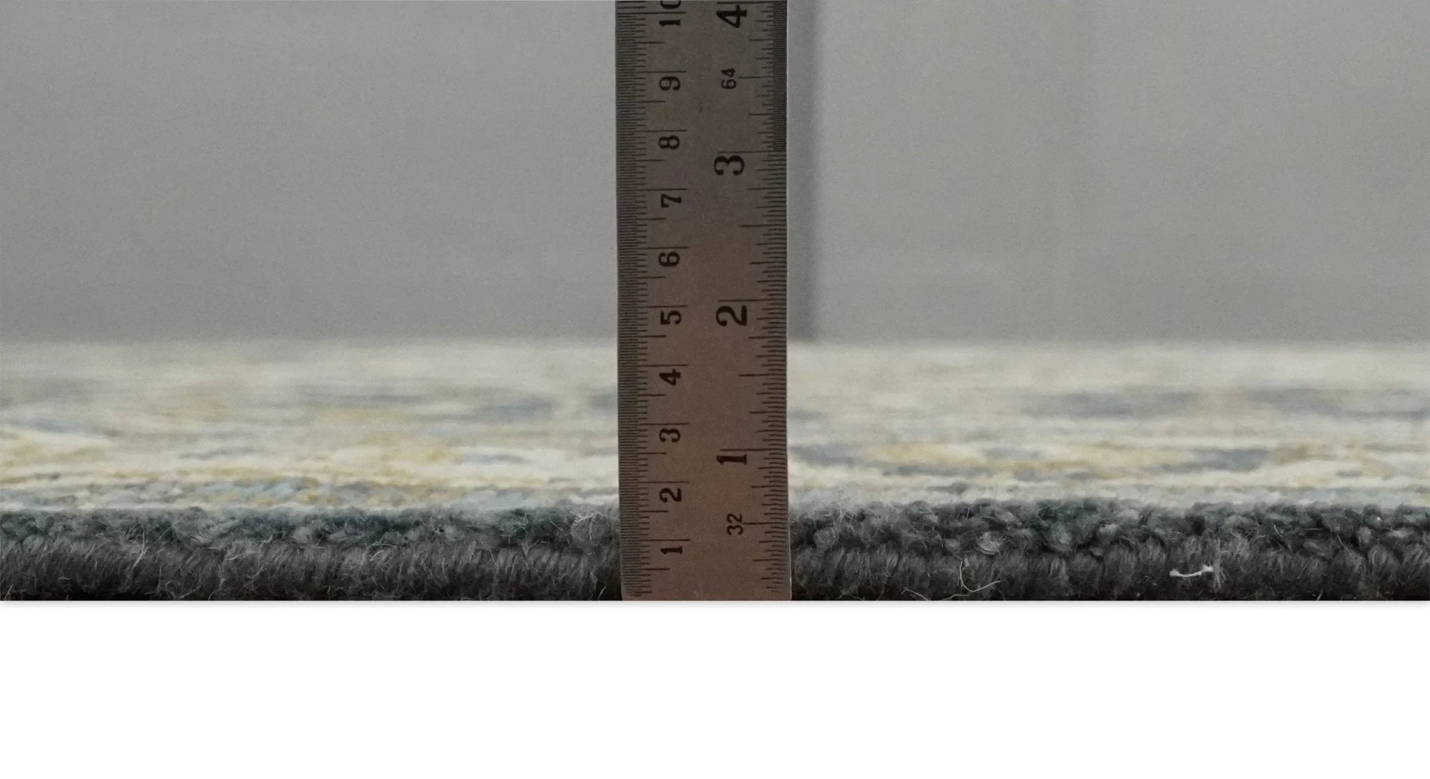 Antique Muted Wool Traditional Blue ,Beige and Brown Hand knotted Persian Serapi Area Rug | TRDCP718 - The Rug Decor