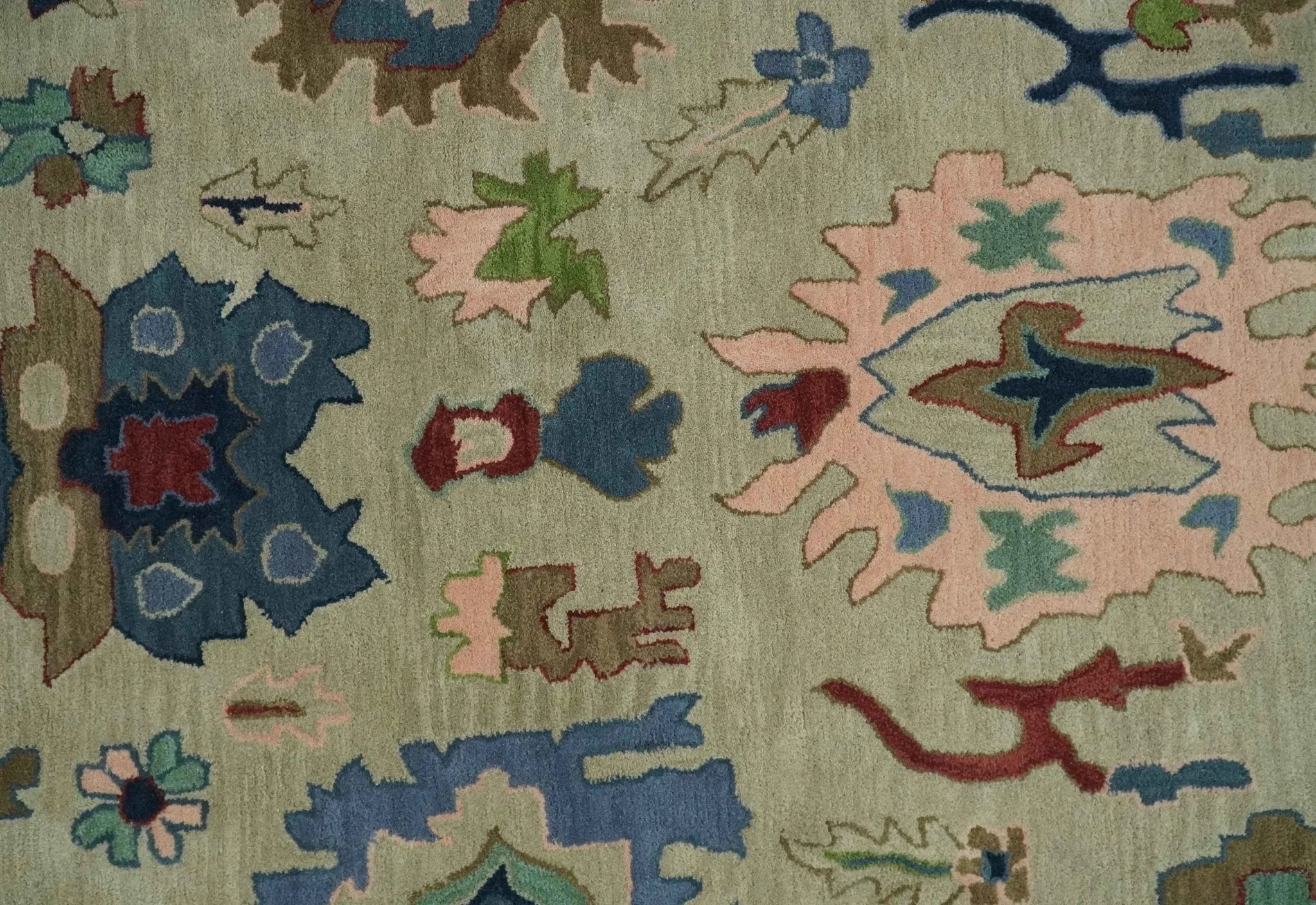 Antique Persian Hand Tufted Beige Modern Oushak Rug, 6x9, 8x10, 9x12 Kids, Living Room and Bedroom Rug | TRD6488 - The Rug Decor