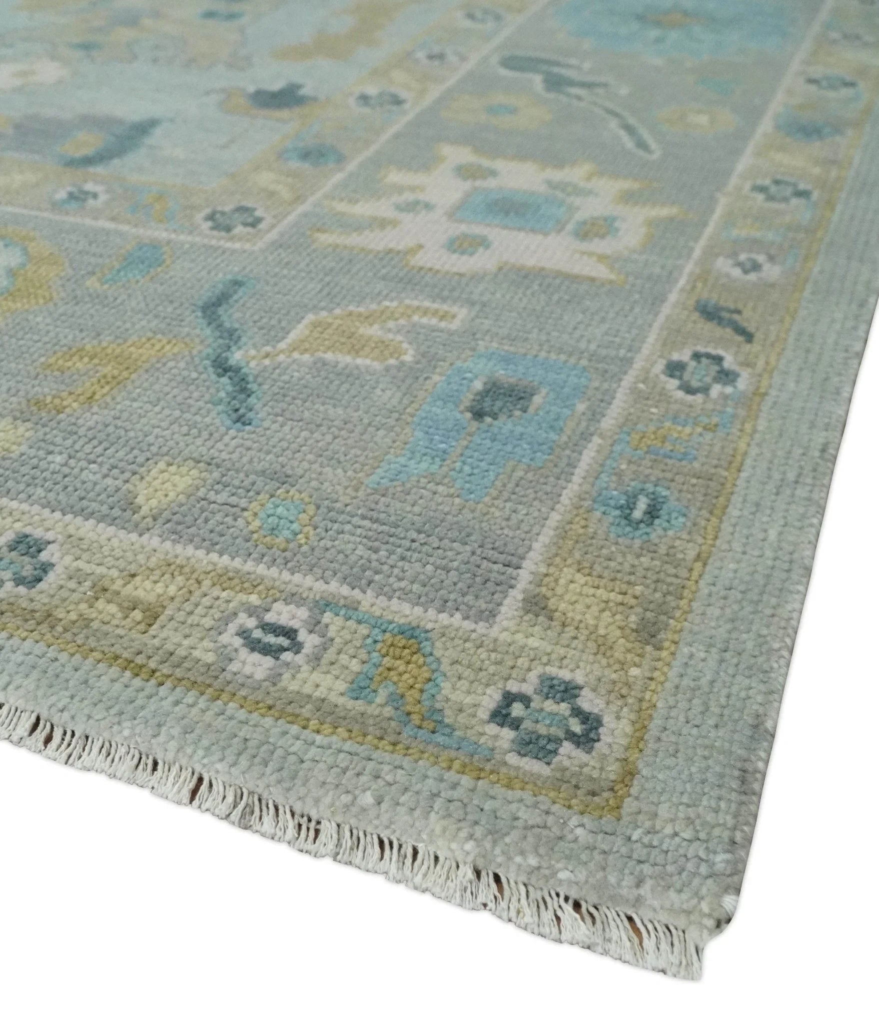 Antique Persian Oushak 6x9, 8x10, 9x12, 10x14 and 12x15 Wool Silver and Gold Vibrant Colorful Hand knotted Oushak Area Rug | NT11 - The Rug Decor