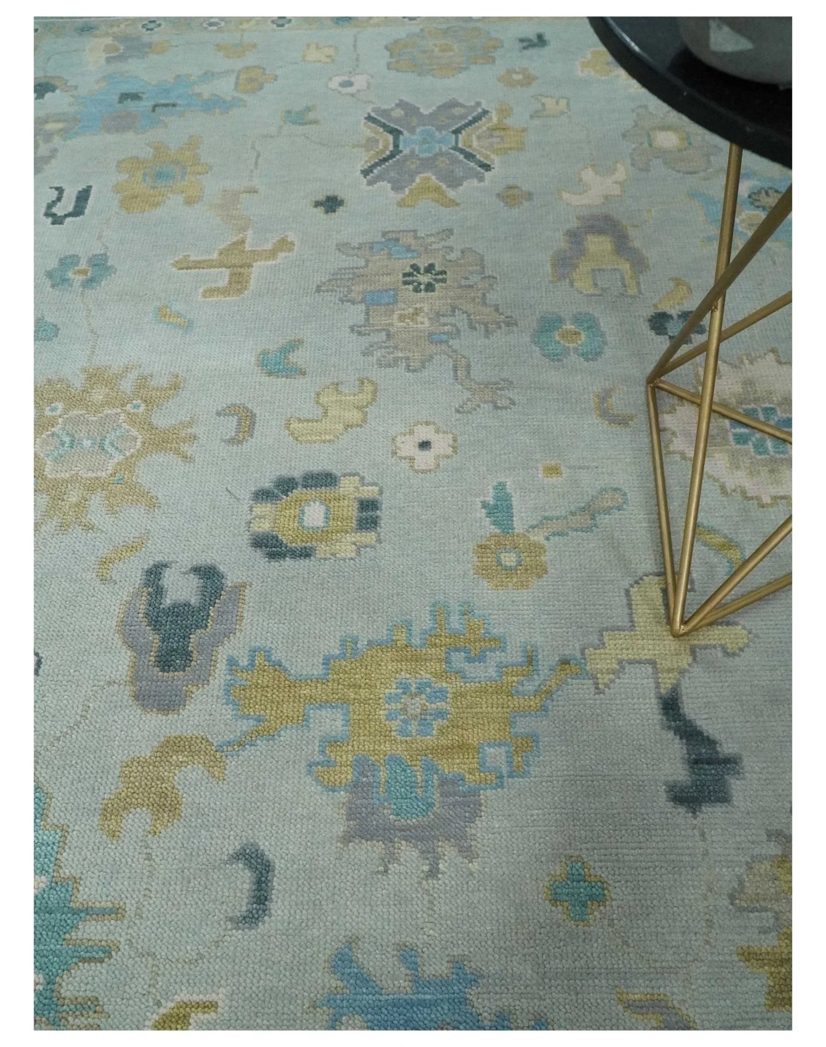 Antique Persian Oushak 6x9, 8x10, 9x12, 10x14 and 12x15 Wool Silver and Gold Vibrant Colorful Hand knotted Oushak Area Rug | NT11 - The Rug Decor