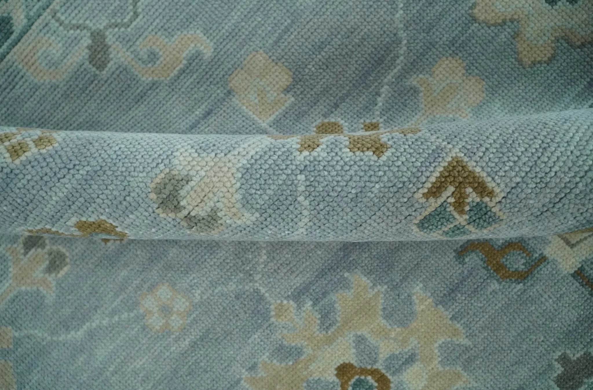 Antique Silver 8x10 Multi Size Hand Knotted Turkish Style Oushak Traditional Area Rug, Living Room Rug | NT26 - The Rug Decor