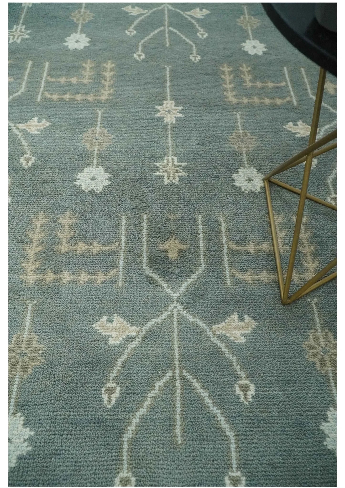 Antique Style Tree of life Gray, Beige and Silver Traditional Hand Knotted Custom Made wool Area Rug - The Rug Decor