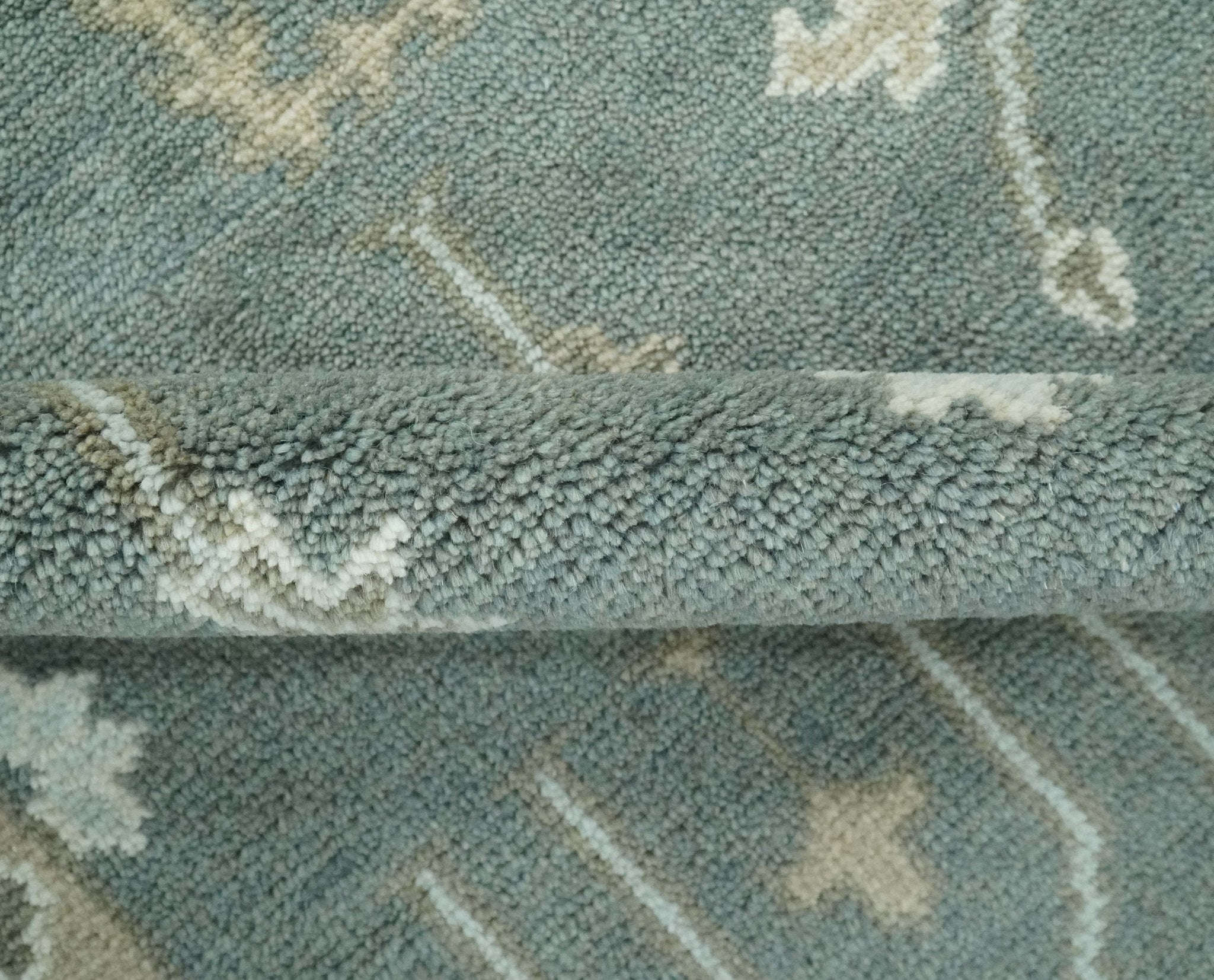 Antique Style Tree of life Gray, Beige and Silver Traditional Hand Knotted Custom Made wool Area Rug - The Rug Decor