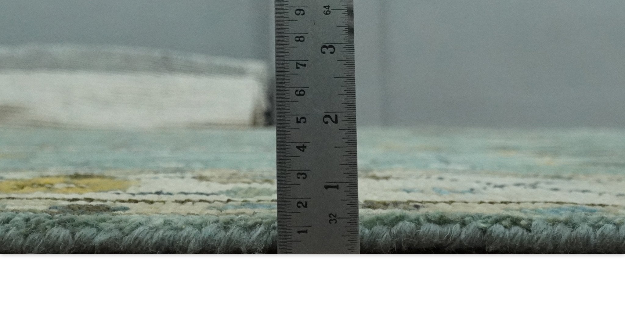 Aqua 8x10 Hand Knotted Blue and Ivory Traditional Persian Vintage Heriz Serapi Wool Rug | TRDCP599810 - The Rug Decor