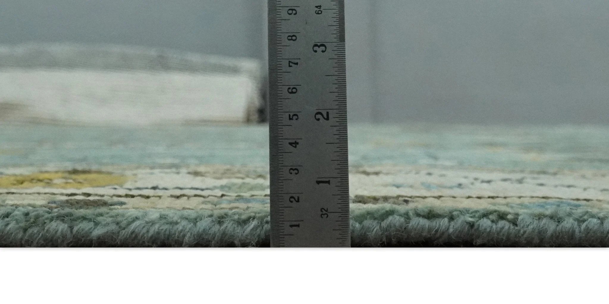 Aqua 8x10 Hand Knotted Blue and Ivory Traditional Persian Vintage Heriz Serapi Wool Rug | TRDCP599810 - The Rug Decor