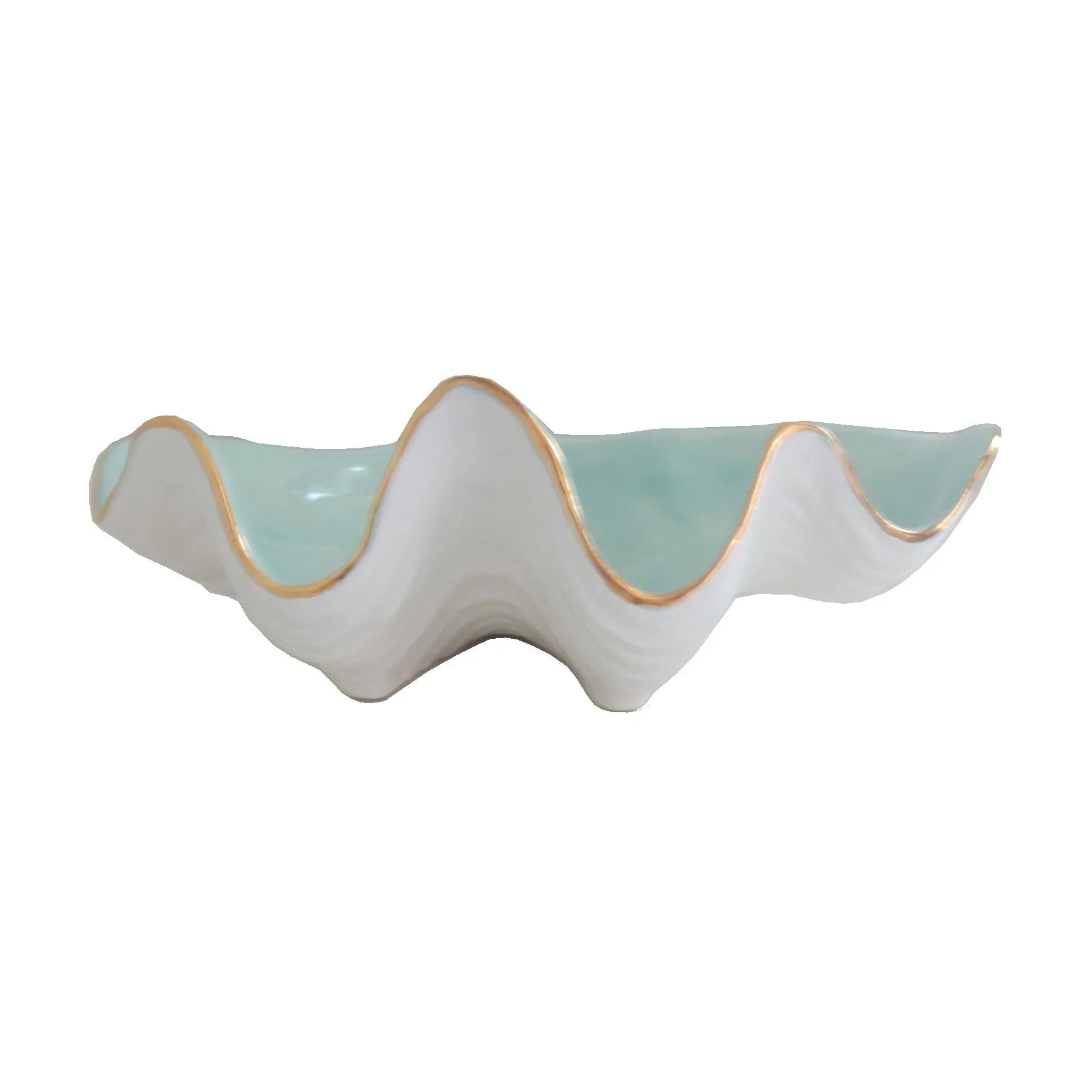 Clam Shell Bowl with 22K Gold Accent - The Mayfair Hall
