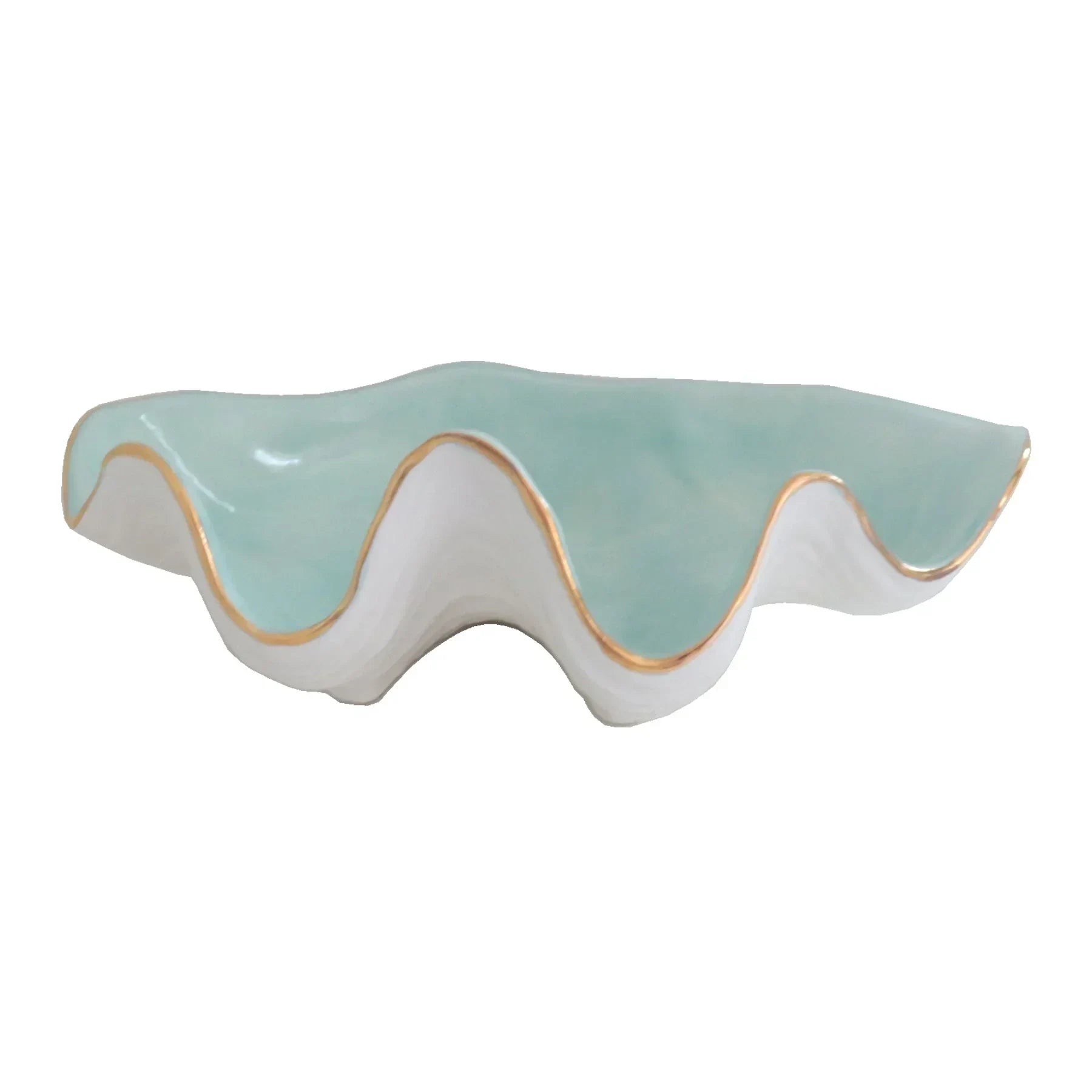 Clam Shell Bowl with 22K Gold Accent - The Mayfair Hall