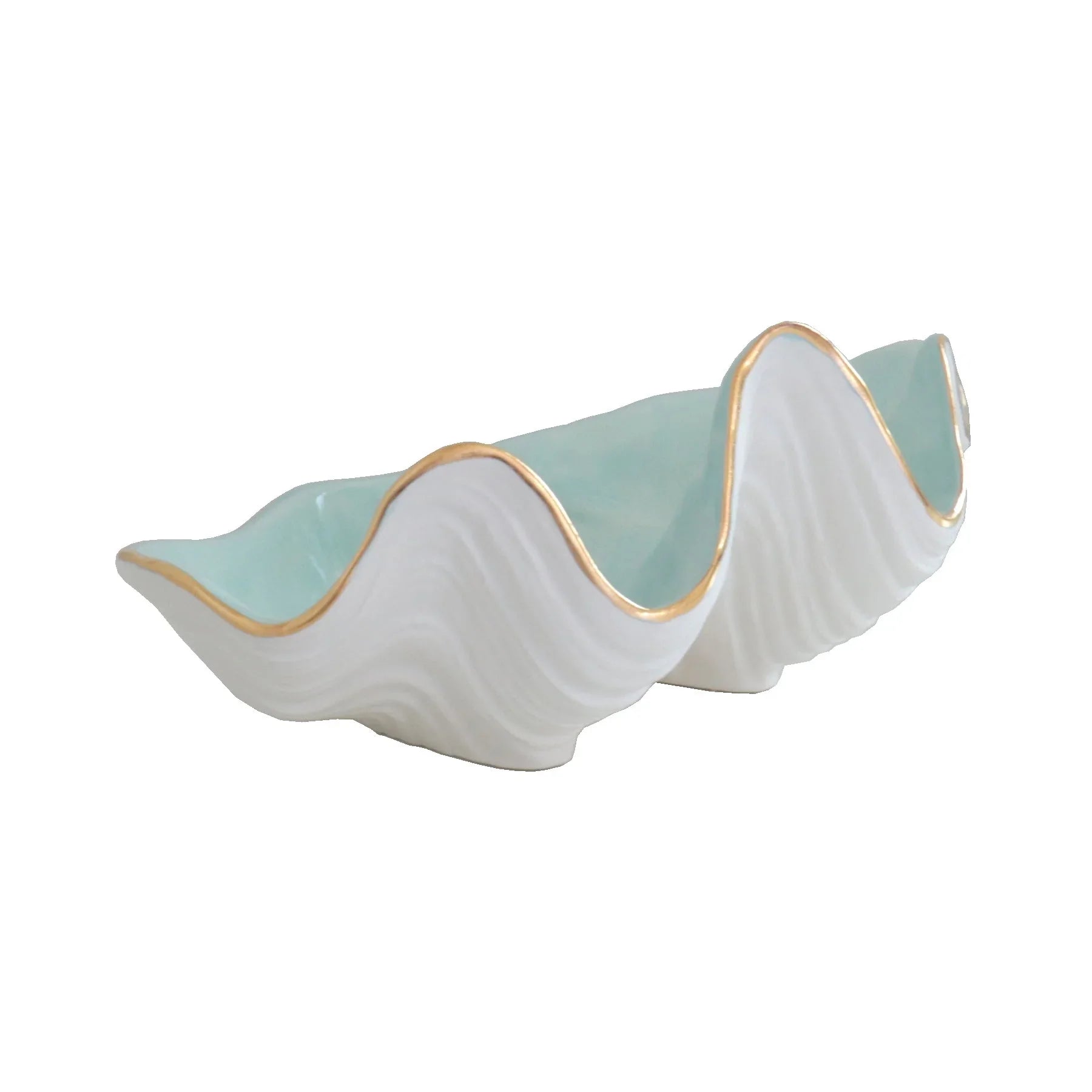 Clam Shell Bowl with 22K Gold Accent - The Mayfair Hall