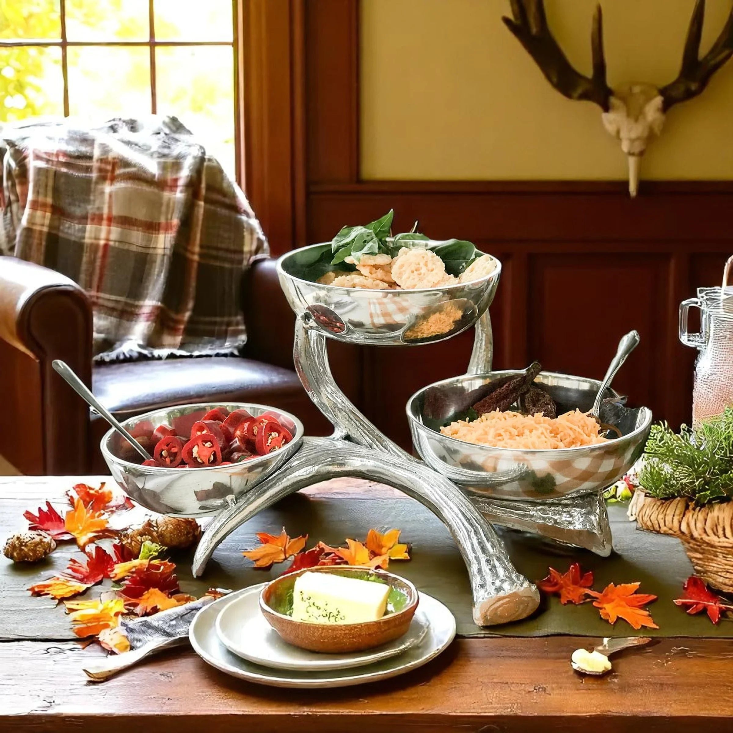 Antler 3-Tiered Bowl