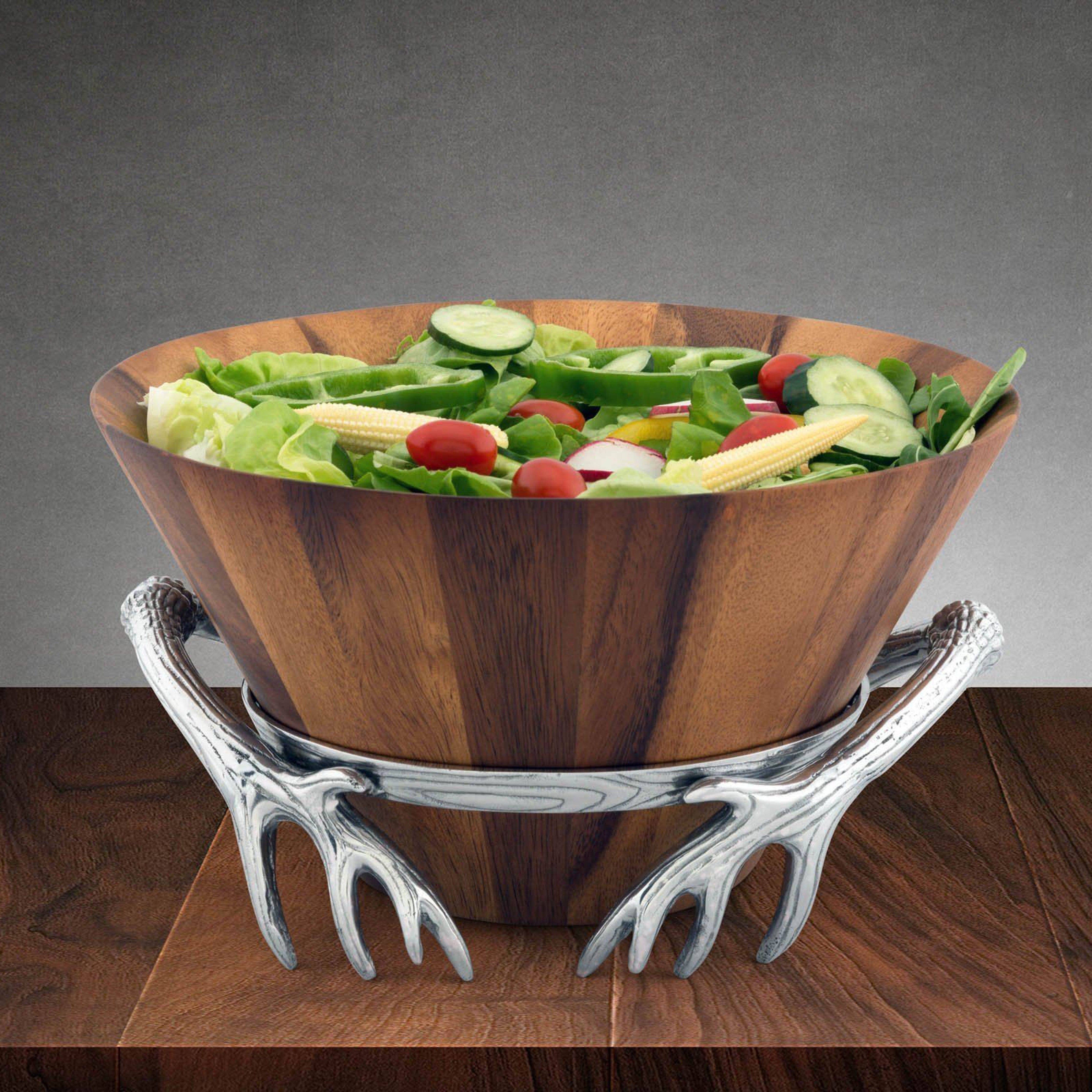 Antler Wood Salad Bowl