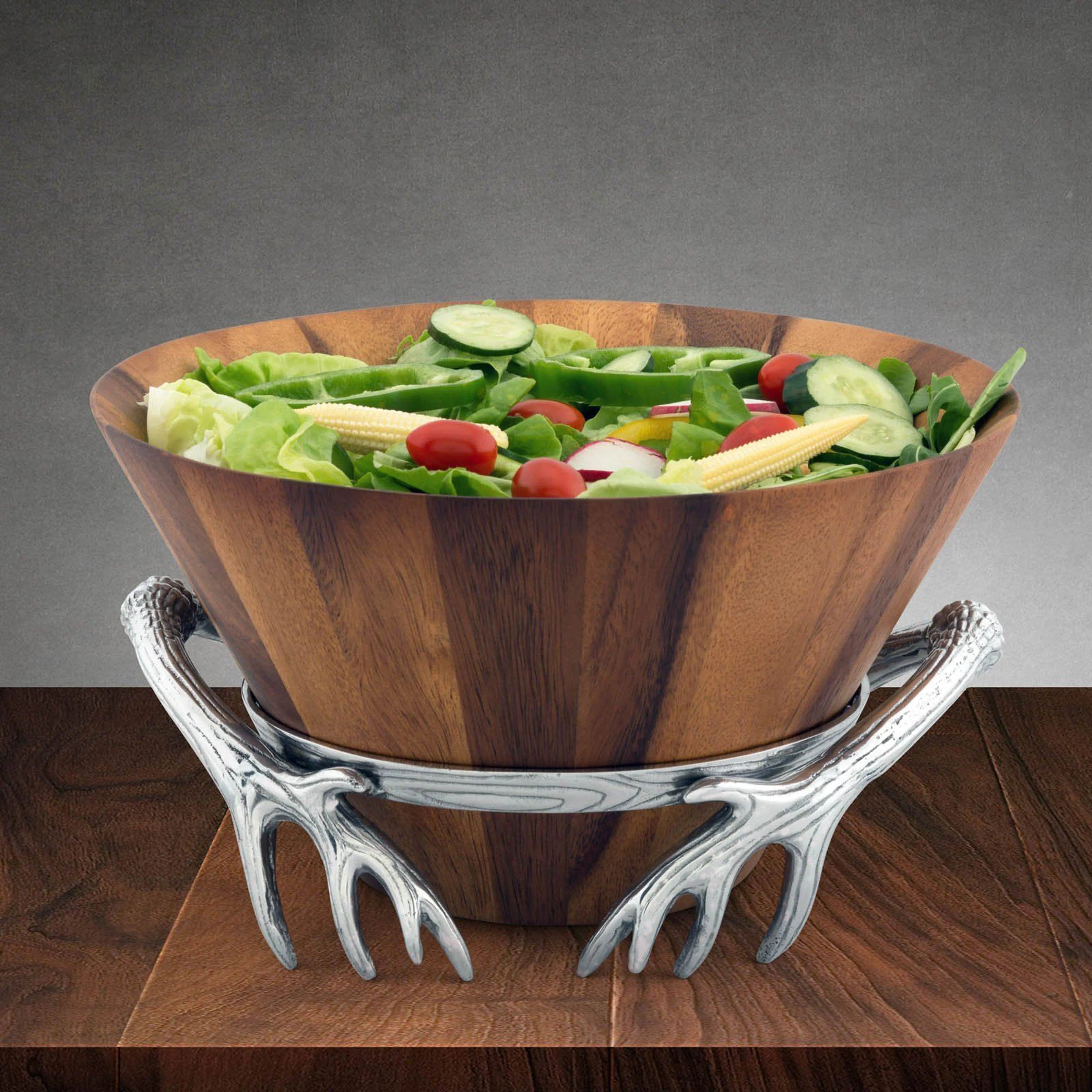 Antler Wood Salad Bowl