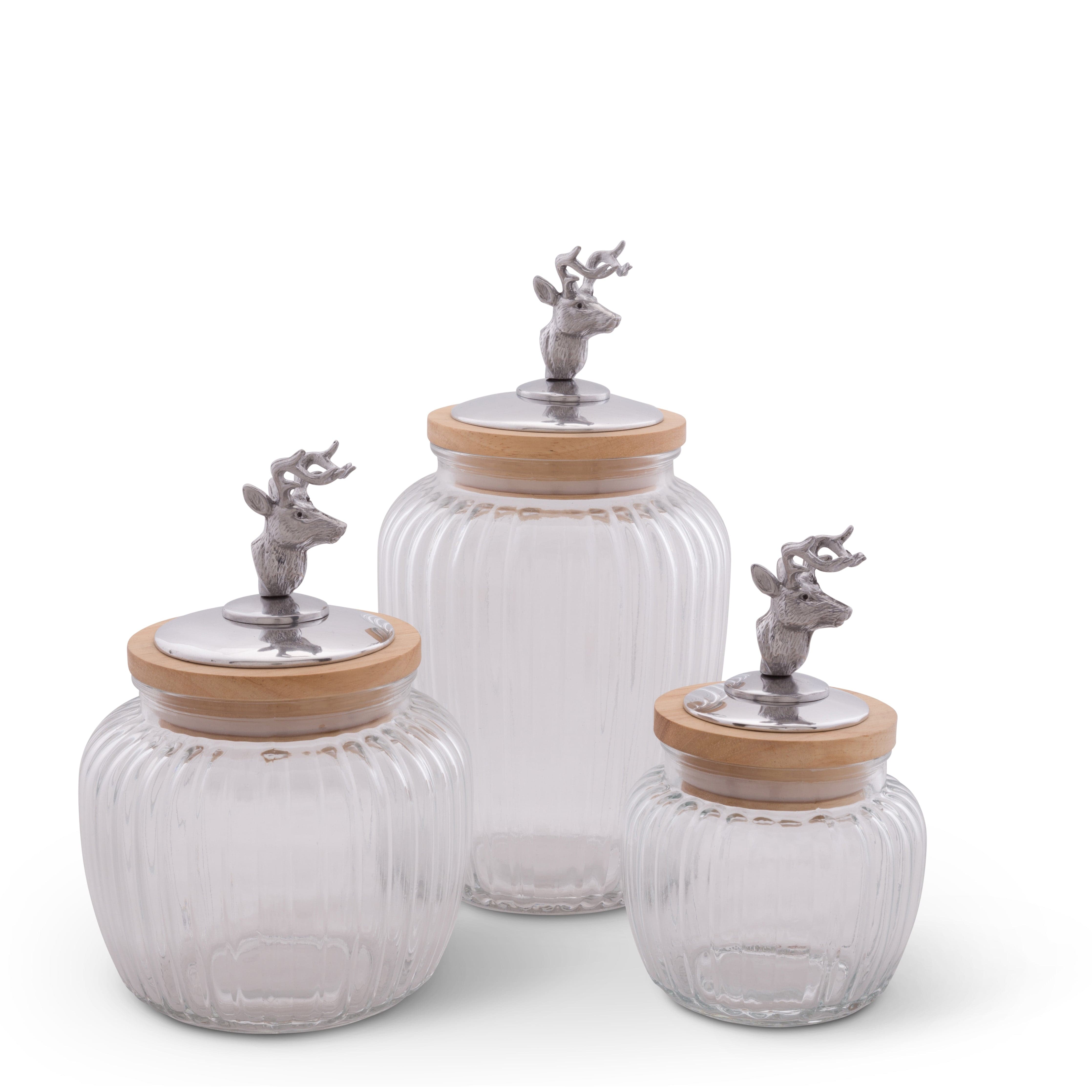 Deer / Elk Knob Glass Canisters