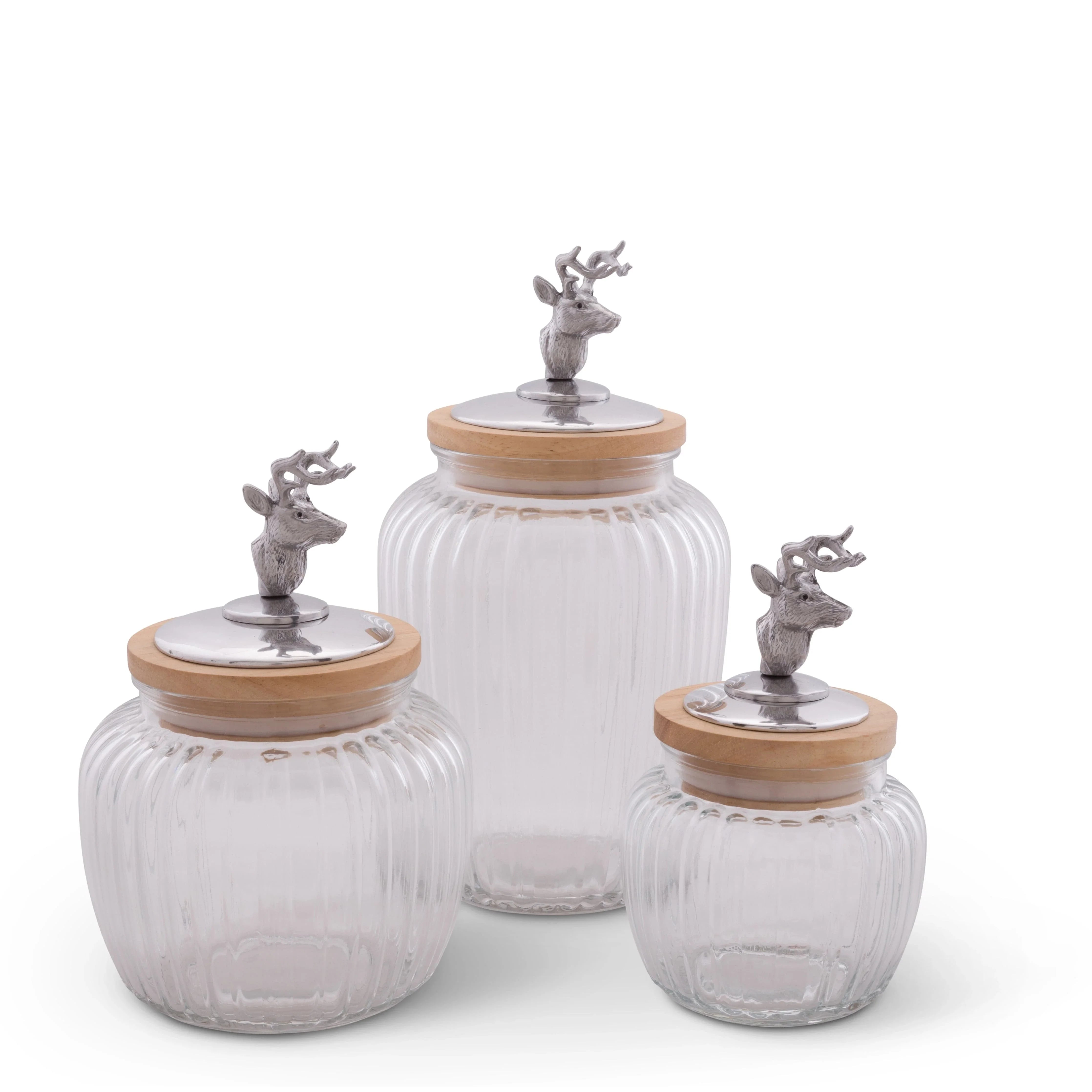 Deer / Elk Knob Glass Canisters