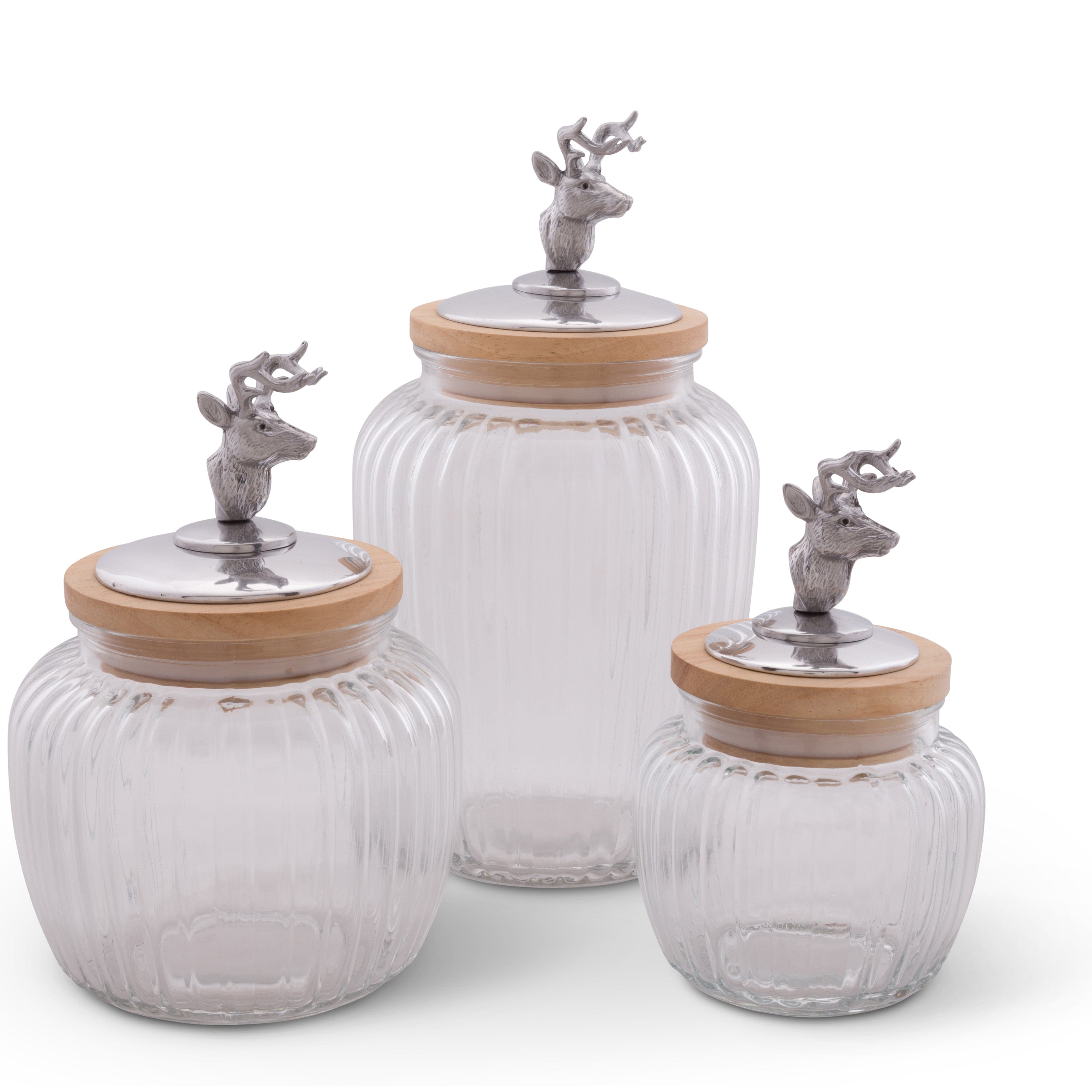 Deer / Elk Knob Glass Canisters