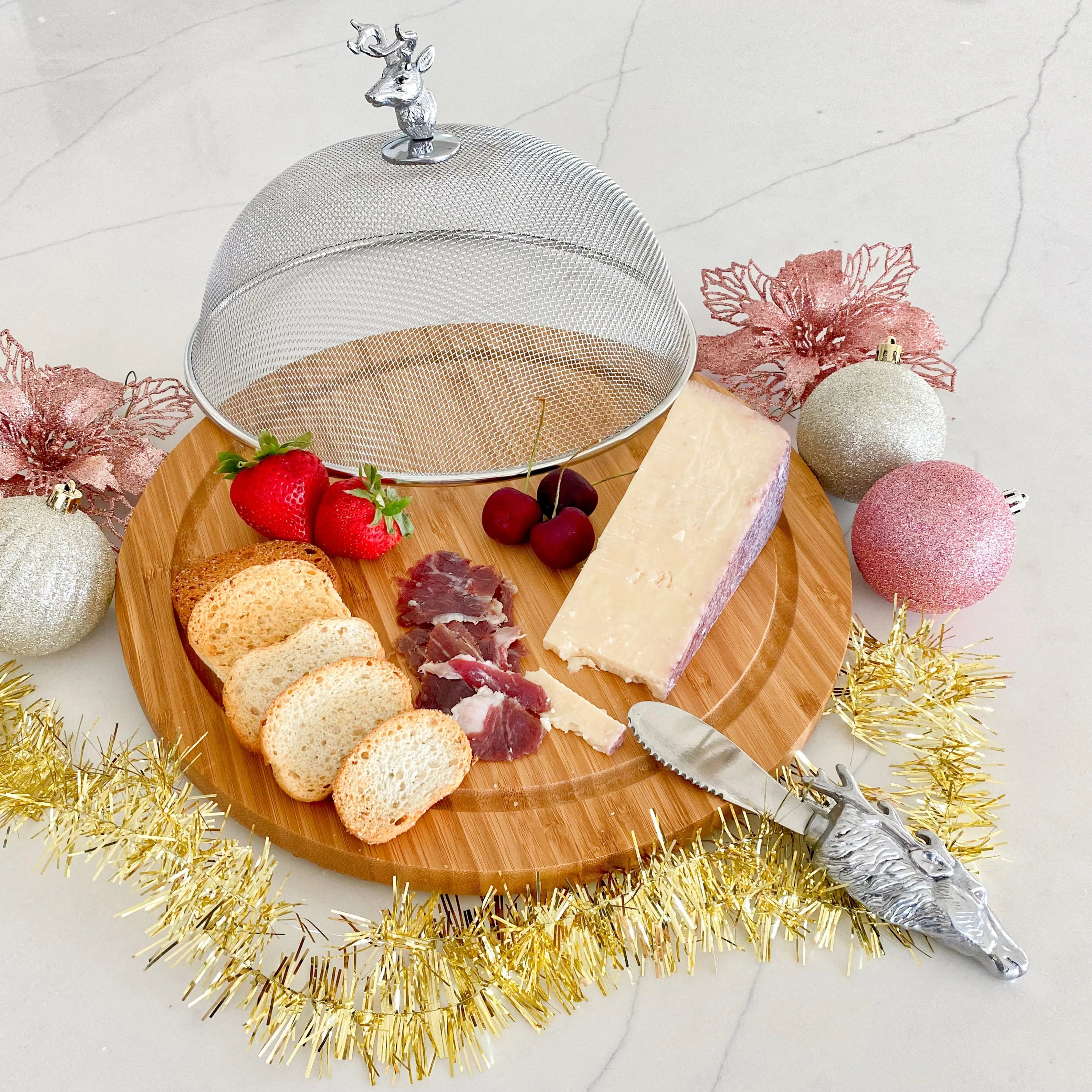 Elk Head Picnic Cheese Board and Spreader