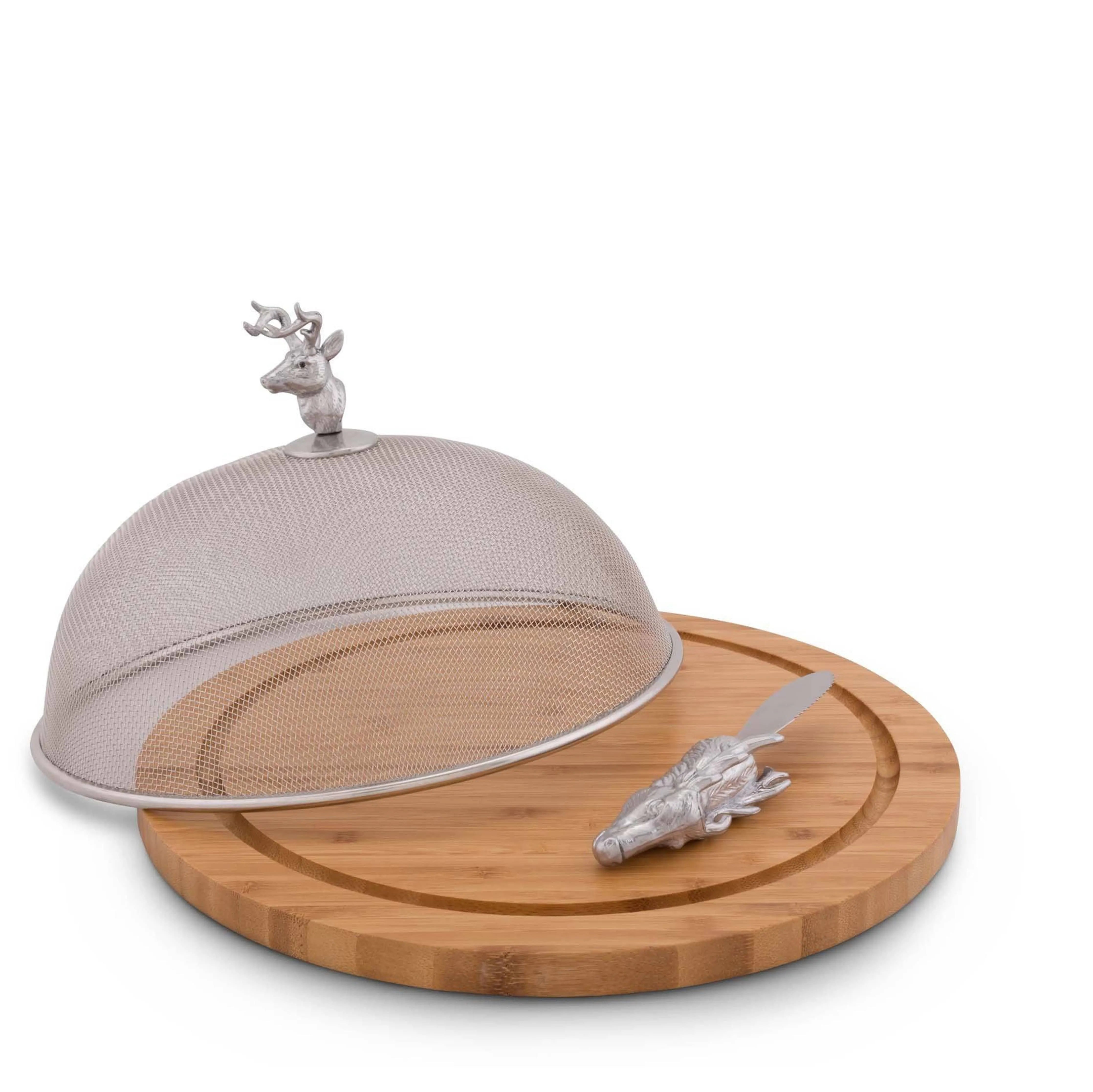Elk Head Picnic Cheese Board and Spreader