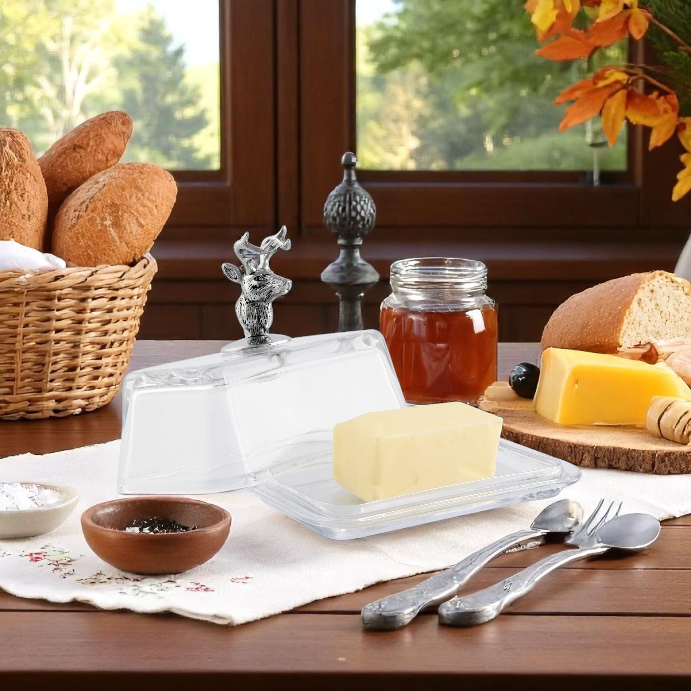 Glass Butter Dish - Elk