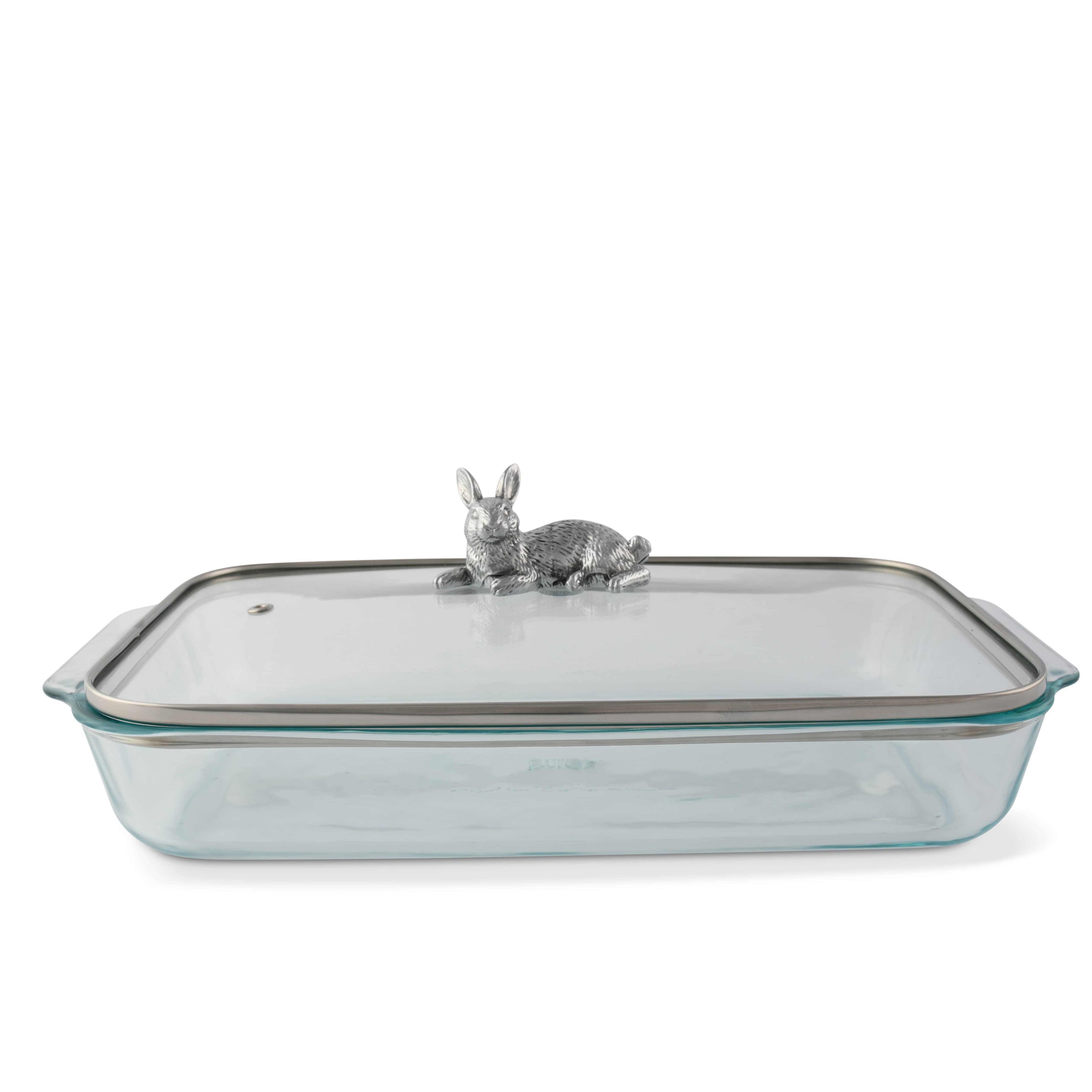 Bunny Lid with Pyrex 3 quart Baking Dish