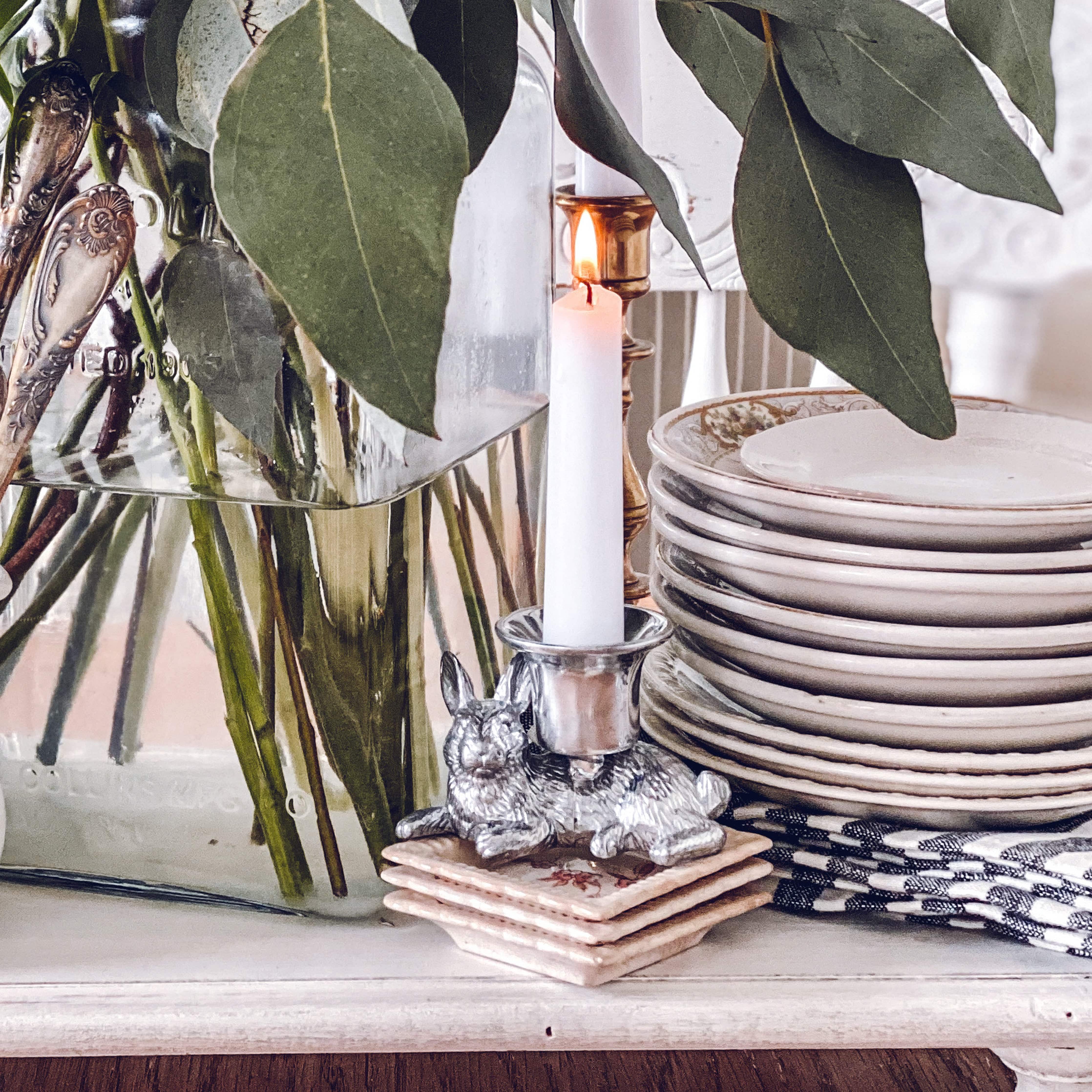 Rabbit candle holders