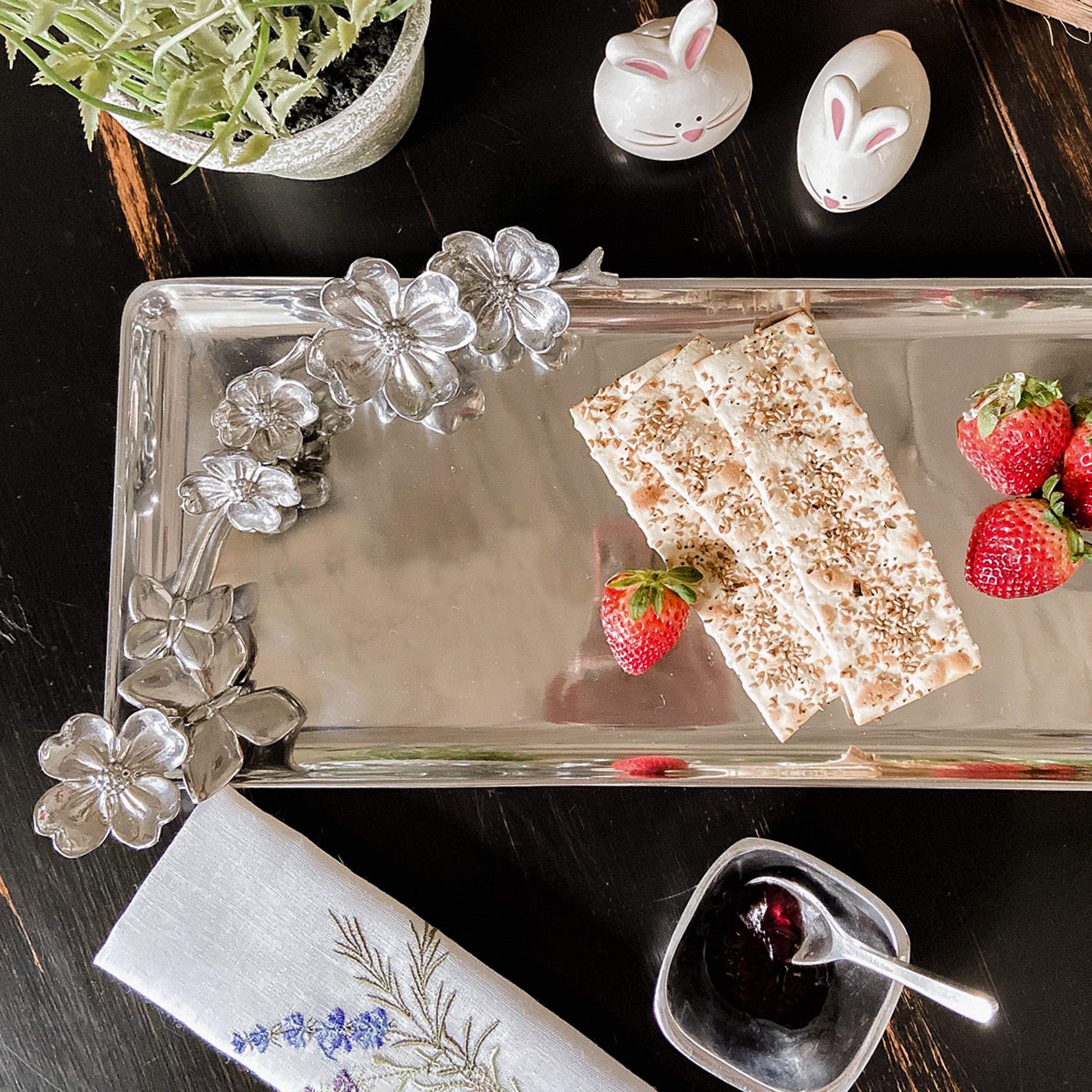 Butterfly Oblong Dogwood Tray