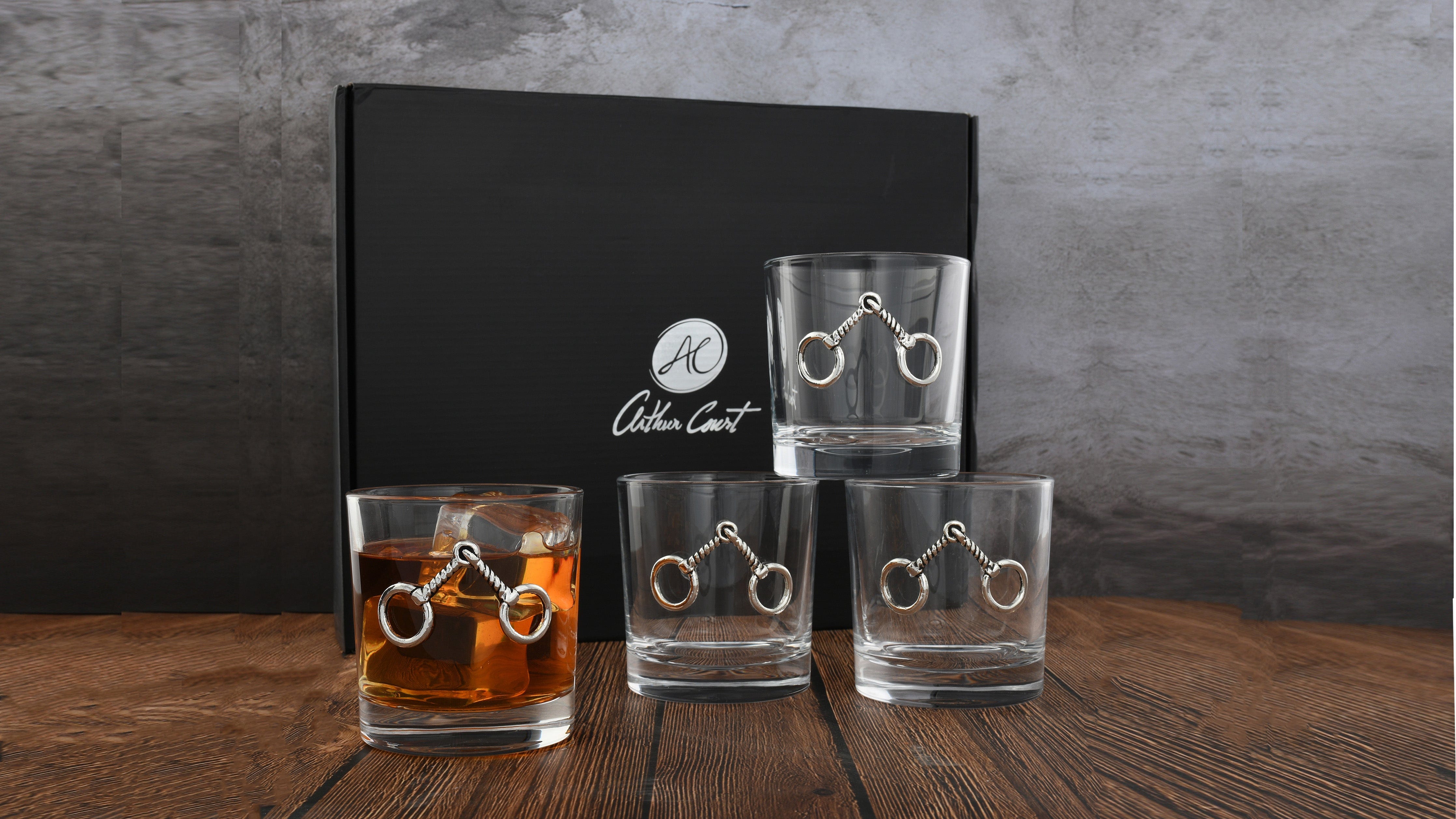 Equestrian Bit Bar Glasses Set of 4