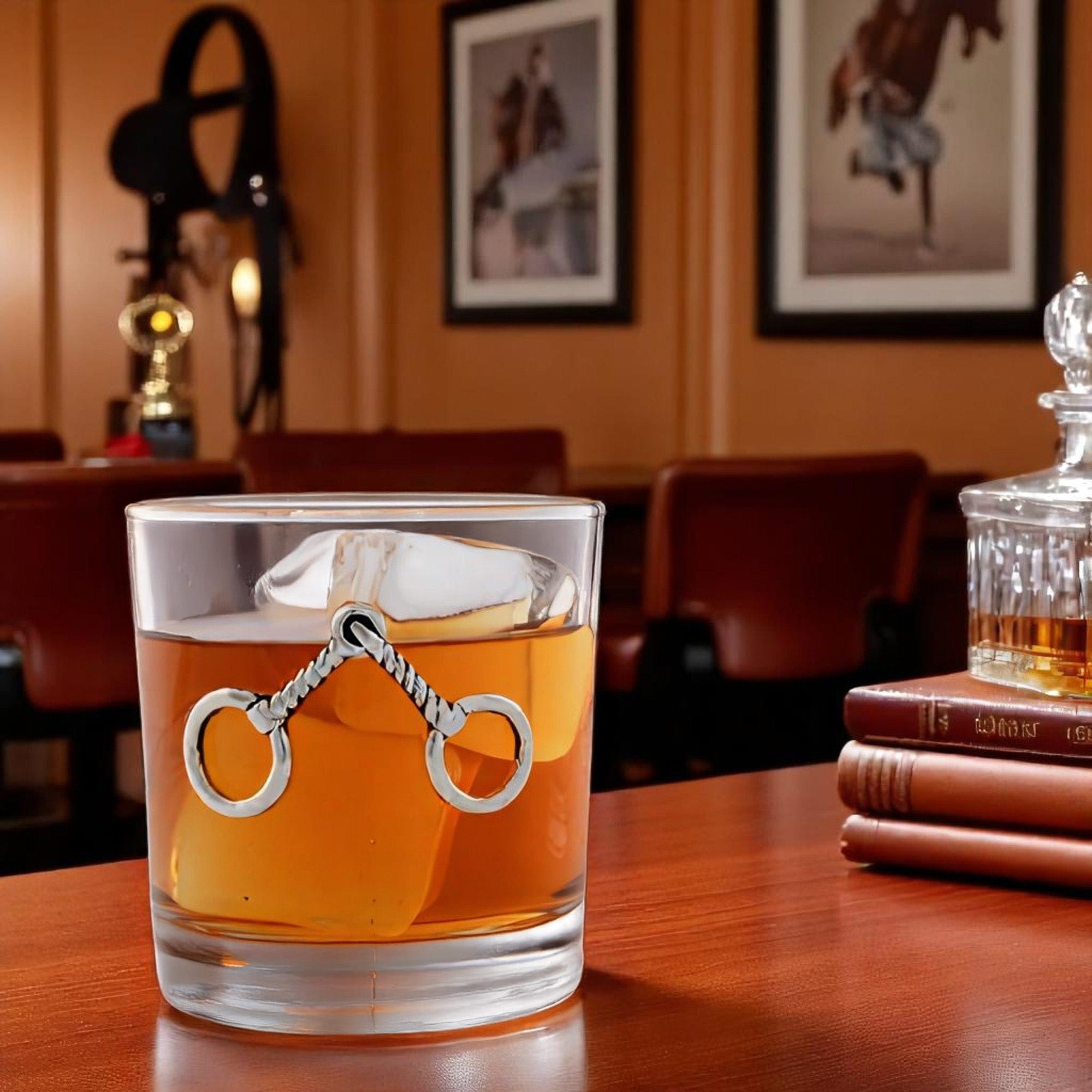 Equestrian Bit Bar Glasses Set of 4