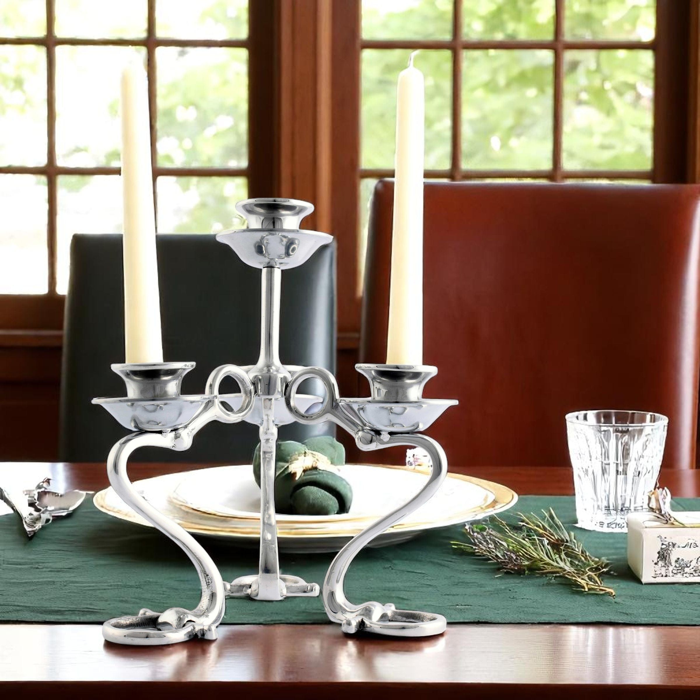 Equestrian Bit Four Light Candlestick