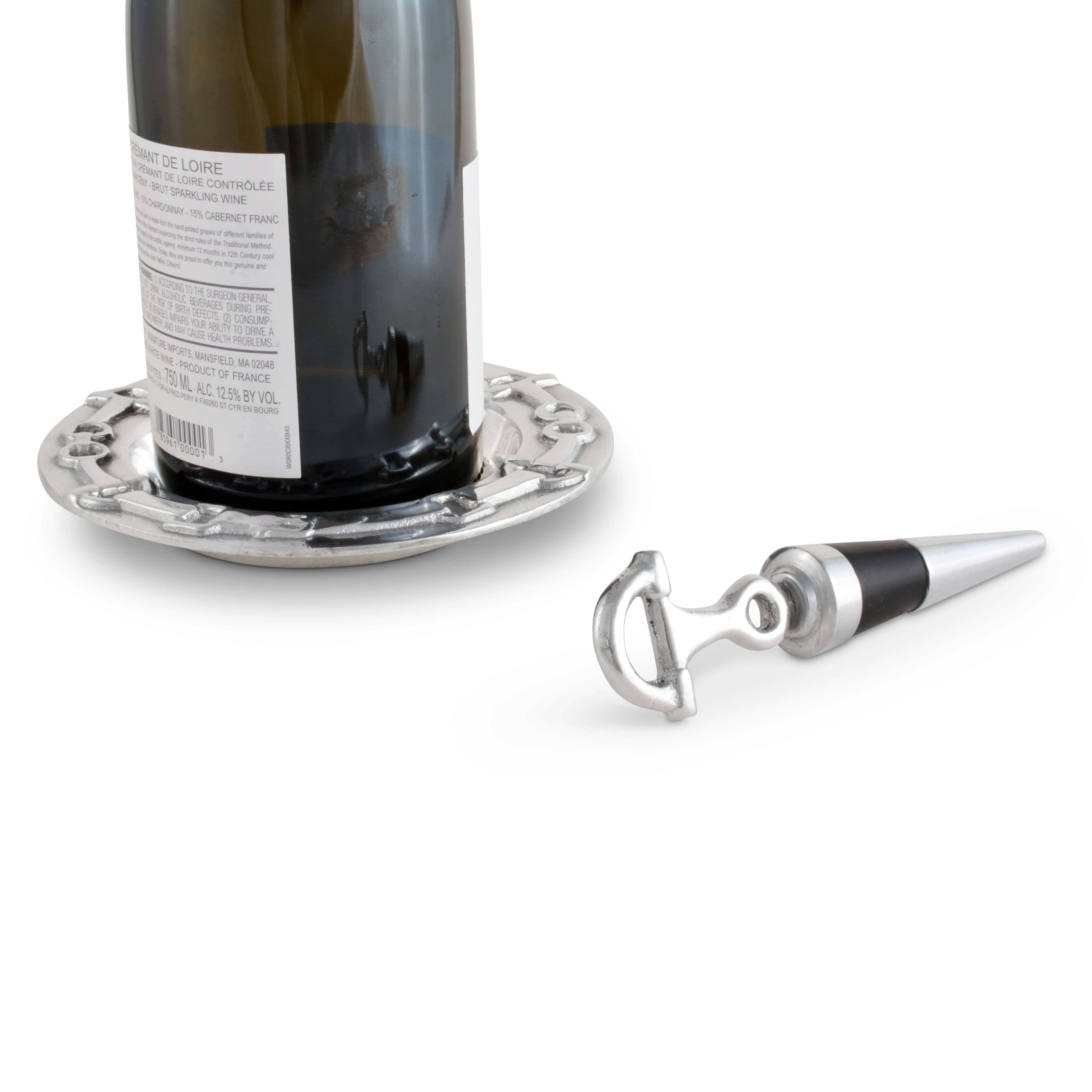 Equestrian Wine Coaster and Stopper Set