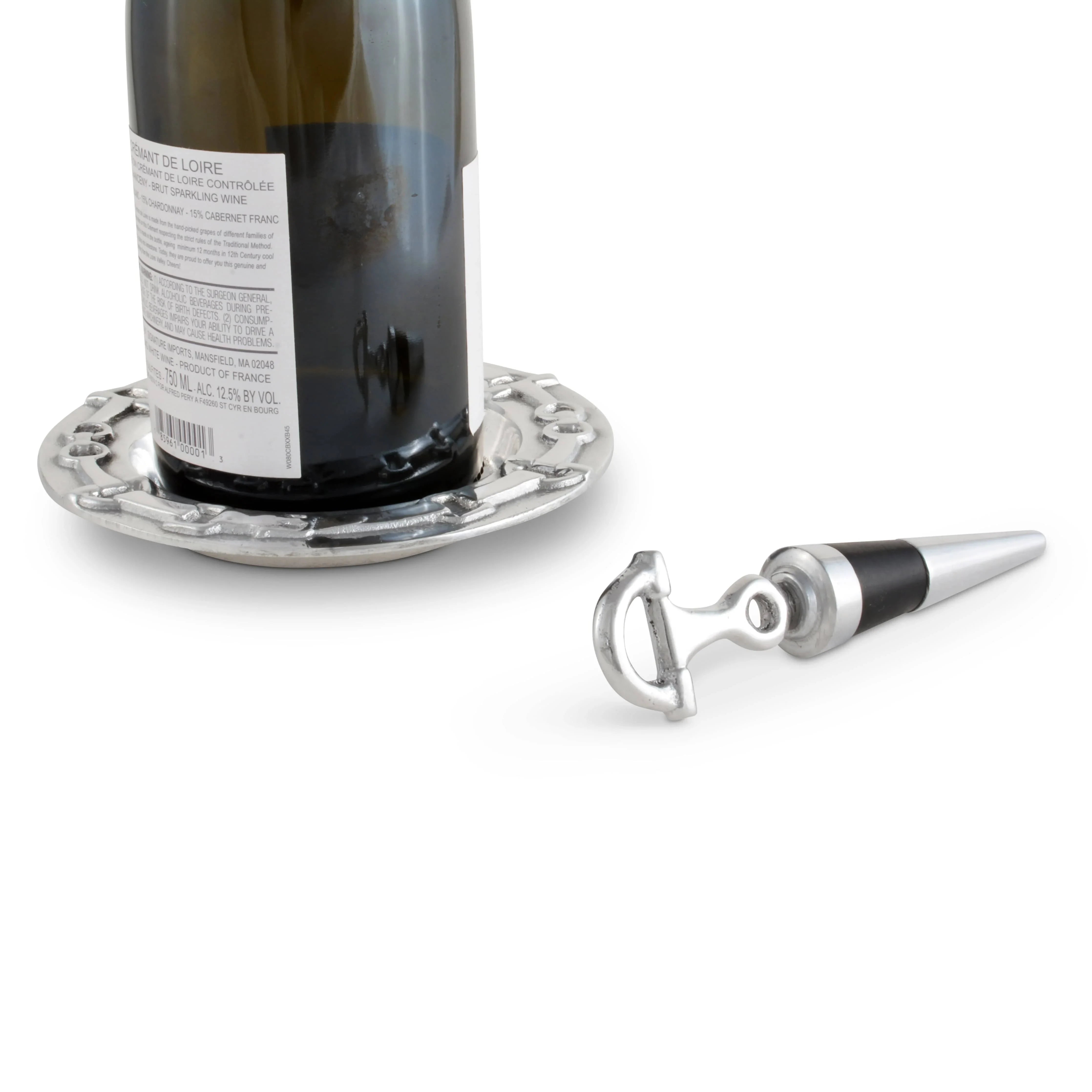 Equestrian Wine Coaster and Stopper Set